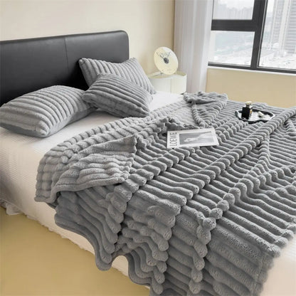 Multifunctional Striped Comfort Blanket