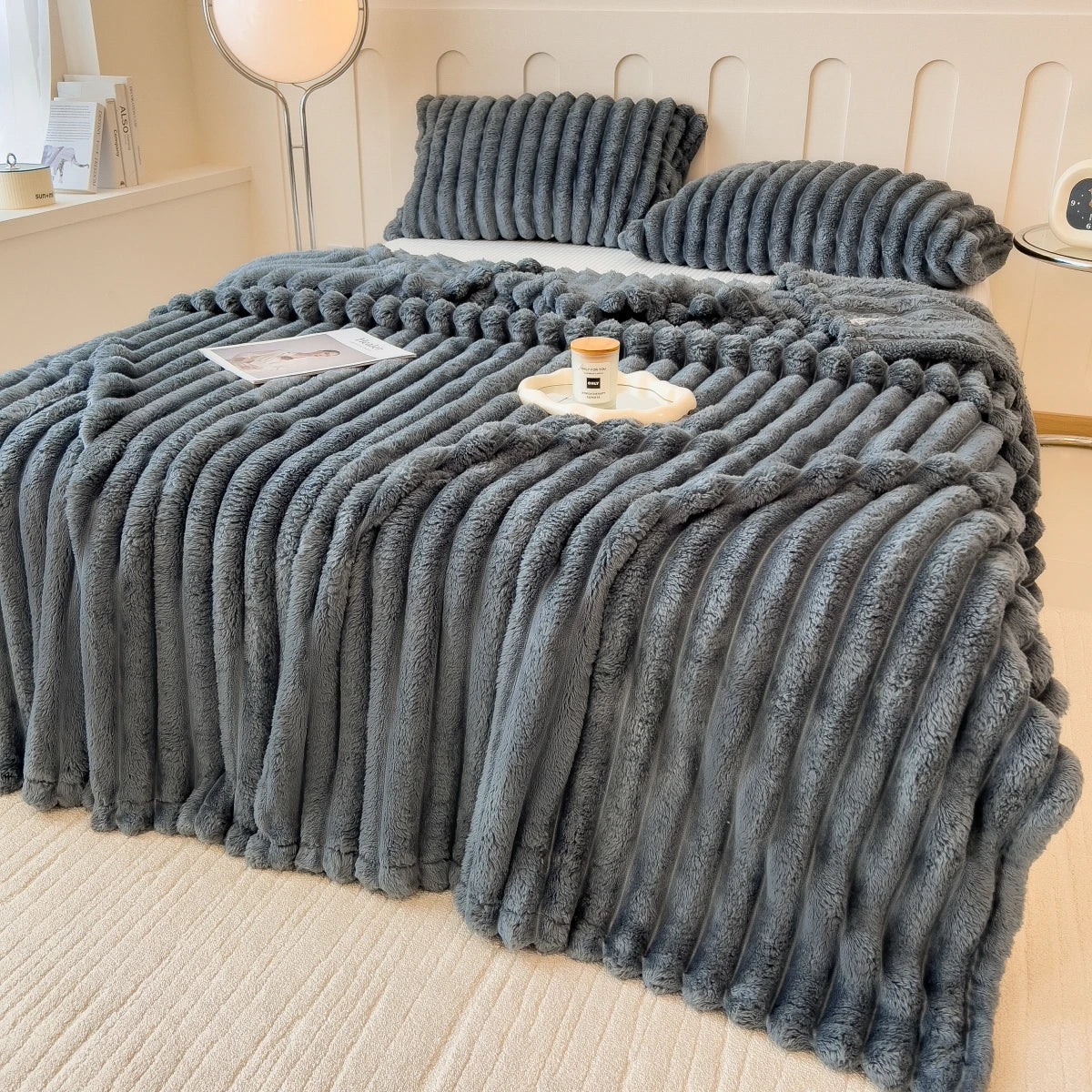 Multifunctional Striped Comfort Blanket