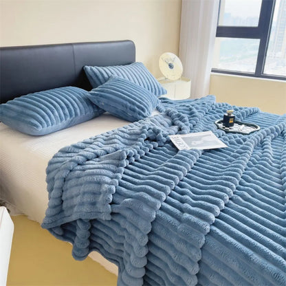 Multifunctional Striped Comfort Blanket