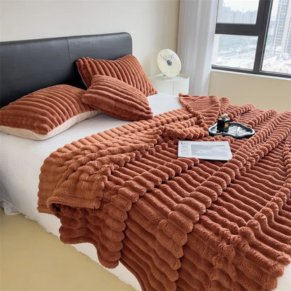 Multifunctional Striped Comfort Blanket