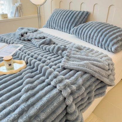 Multifunctional Striped Comfort Blanket