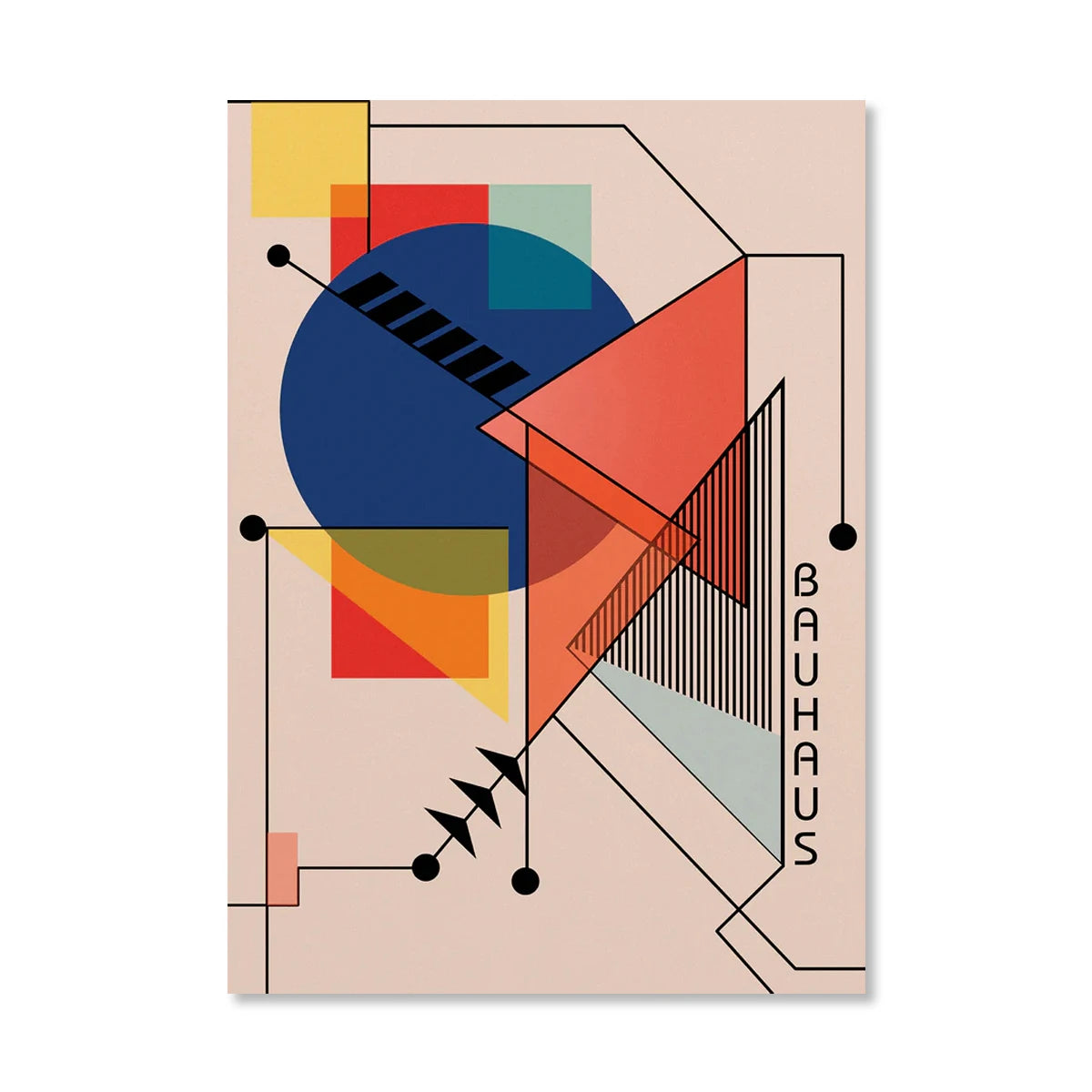 Abstract Bauhaus Wall Art