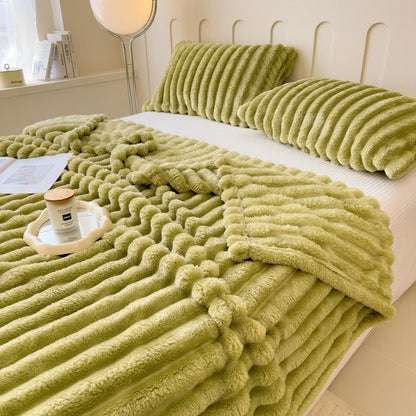 Multifunctional Striped Comfort Blanket